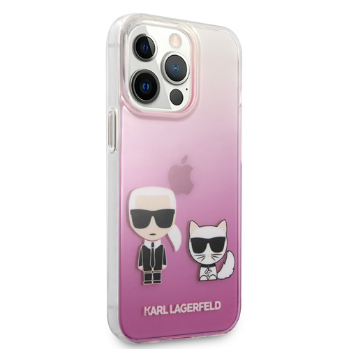 گارد شفاف ضد ضربه iPhone 13 Pro Max طرح Karl Lagerfeld مدل Ikonik Choupette