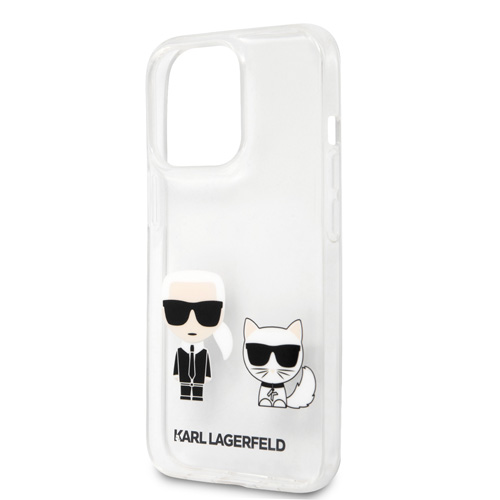 گارد شفاف ضد ضربه iPhone 13 Pro طرح Karl Lagerfeld مدل Ikonik Choupette