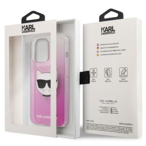 گارد شفاف فریم ژله ای iPhone 13 Pro طرح Karl Lagerfeld مدل Choupette Head