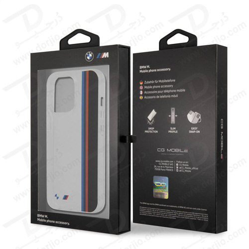 گارد محافظ iPhone 13 Pro Max طرح BMW مدل Vertical Tricolor Lines &amp; Black Stripe