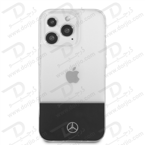 گارد محافظ iPhone 13 Pro Max طرح Mercedes Benz مدل Electroplated Middle Line Black