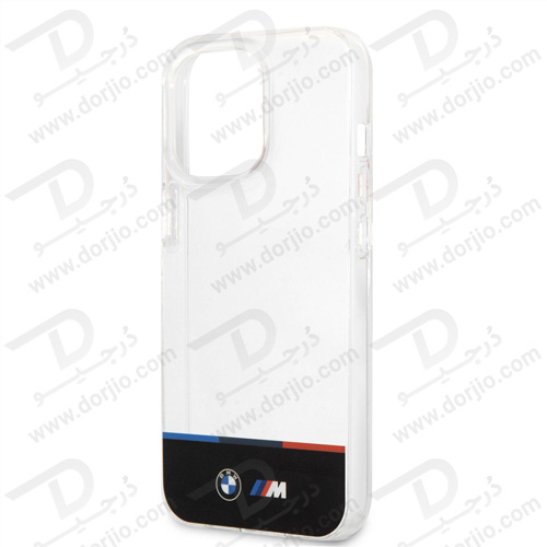 گارد محافظ iPhone 13 Pro Max طرح BMW مدل M Collection Horizontal Tricolor Lines & Black Stripe