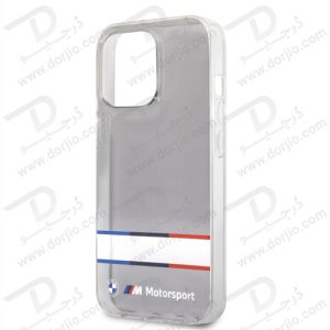 گارد محافظ iPhone 13 Pro طرح BMW Motorsport مدل Collection Double Horizontal Tricolor Stripes