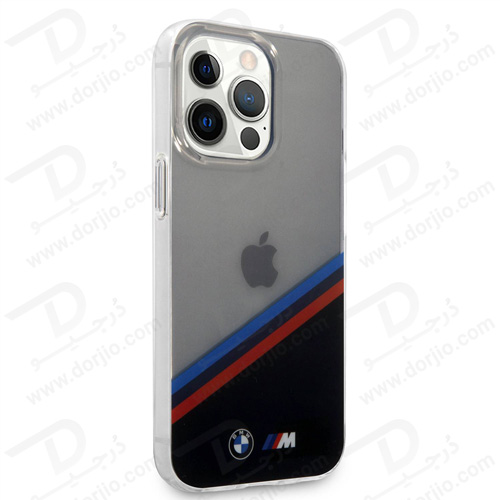 گارد محافظ iPhone 13 Pro طرح BMW مدل Tricolor Stripe Diagonal Black Lower Part