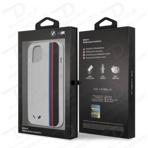 گارد محافظ iPhone 13 طرح BMW مدل Vertical Tricolor Lines & Black Stripe