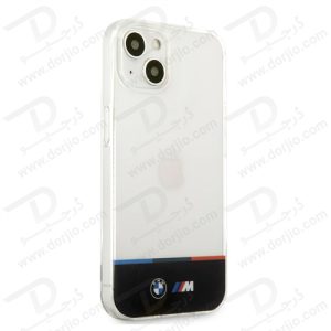 گارد محافظ iPhone 13 طرح BMW مدل M Collection Horizontal Tricolor Lines & Black Stripe