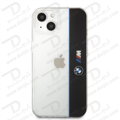 گارد محافظ iPhone 13 طرح BMW مدل M Collection Vertical Blue Line & Black Stripe