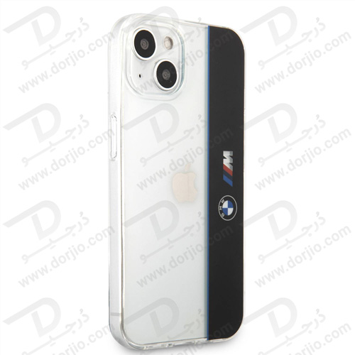 گارد محافظ iPhone 13 طرح BMW مدل M Collection Vertical Blue Line & Black Stripe