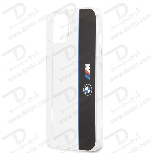 گارد محافظ iPhone 13 طرح BMW مدل M Collection Vertical Blue Line & Black Stripe