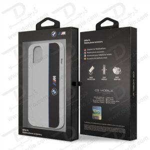 گارد محافظ iPhone 13 طرح BMW مدل M Collection Vertical Blue Line & Black Stripe
