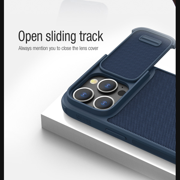 گارد محافظ با کشویی دوربین نیلکین iPhone 14 Pro Max مدل Textured Case S