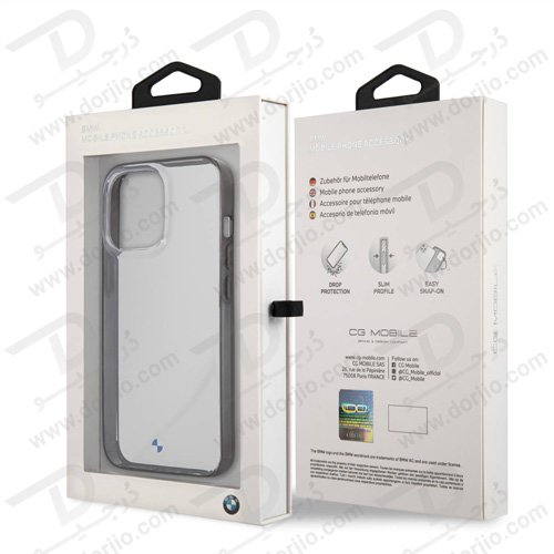 گارد محافظ شفاف فریم مشکی iPhone 13 Pro Max طرح BMW مدل With Edges گارد محافظ شفاف فریم مشکی iPhone 13 Pro Max طرح BMW مدل With Edges