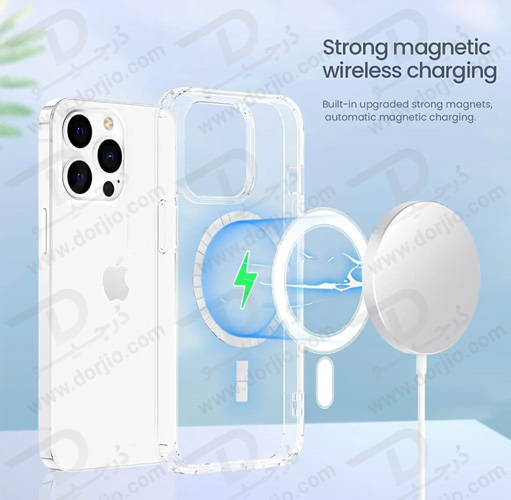 گارد پشت مات فریم ژله ای iPhone 12 Pro Max مارک Mcdodo مدل PC+TPU Semi-Transparent Frosted Magsafe گارد پشت مات فریم ژله ای iPhone 12 Pro Max مارک Mcdodo مدل PC+TPU Semi-Transparent Frosted Magsafe