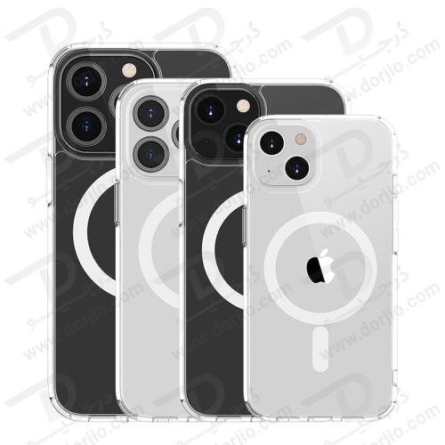 گارد پشت مات فریم ژله ای iPhone 13 Pro Max مارک Mcdodo مدل PC+TPU Semi-Transparent Frosted Magsafe