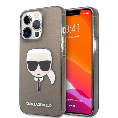 گارد ژله ای اکلیلی iPhone 13 Pro طرح Karl Lagerfeld مدل Karl Head