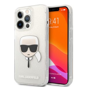 گارد ژله ای اکلیلی iPhone 13 Pro طرح Karl Lagerfeld مدل Karl Head