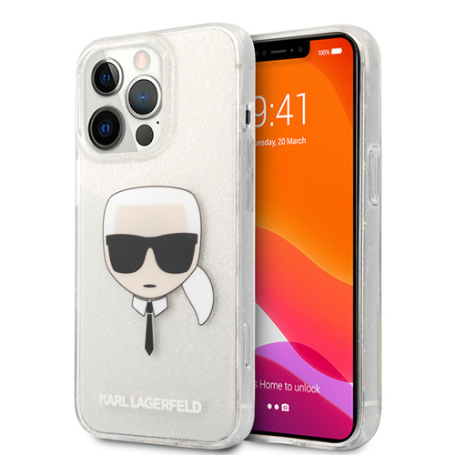 گارد ژله ای اکلیلی iPhone 13 Pro طرح Karl Lagerfeld مدل Karl Head