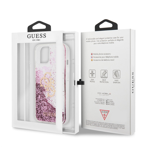 قاب شفاف اکلیلی iPhone 13 Mini مدل Guess Glitter 4G Electroplated Logo