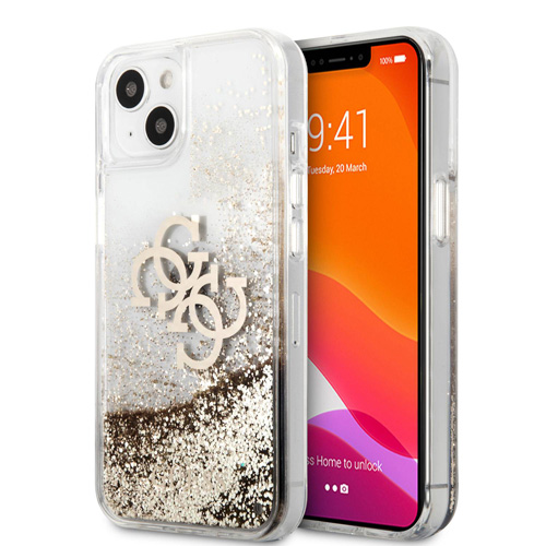 قاب شفاف اکلیلی iPhone 13 Mini مدل Guess Glitter 4G Electroplated Logo