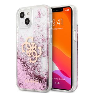 قاب شفاف اکلیلی iPhone 13 Mini مدل Guess Glitter 4G Electroplated Logo