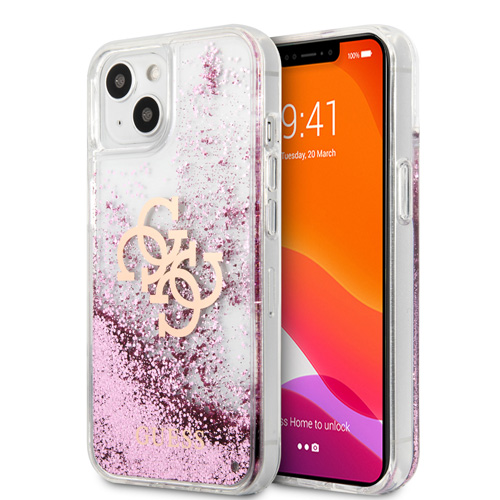 قاب شفاف اکلیلی iPhone 13 Mini مدل Guess Glitter 4G Electroplated Logo