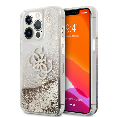 قاب شفاف اکلیلی iPhone 13 Pro Max مدل Guess Glitter 4G Electroplated Logo