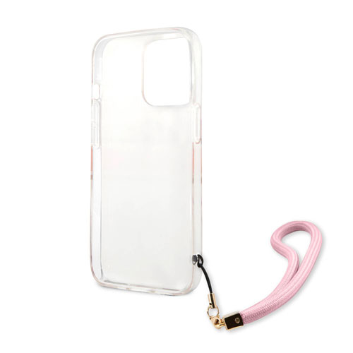 گارد بند دار طرح چریکی iPhone 13 Pro مدل Guess Camo Design And Stripe With Nylon Strap