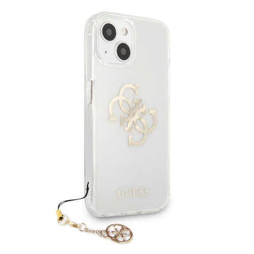 گارد شفاف بند فلزی iPhone 13 مدل Guess 4G Electroplated Logo With Charm