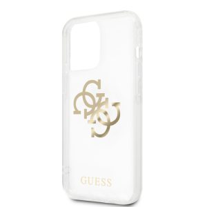 گارد شفاف بند فلزی iPhone 13 Pro مدل Guess 4G Electroplated Logo With Charm