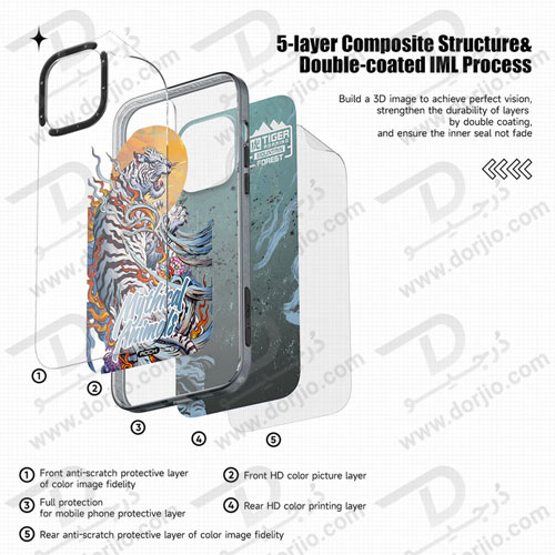 گارد طرح اژدها ROCK آیفون 13 پرو مکس مدل Mythical Animals Dragon