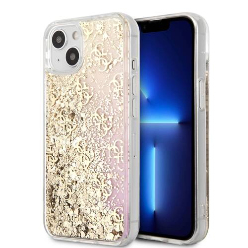 گارد طرح دار اکلیلی iPhone 13 مدل Guess Liquid Glitter 4G Pattern Gradient Background