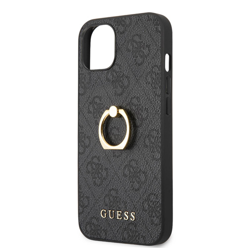 گارد چرمی رینگی iPhone 13 Mini طرح Guess PU Leather 4G With Ring Stand