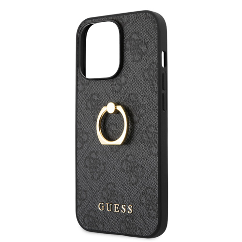 گارد چرمی رینگی iPhone 13 Pro Max طرح Guess PU Leather 4G With Ring Stand