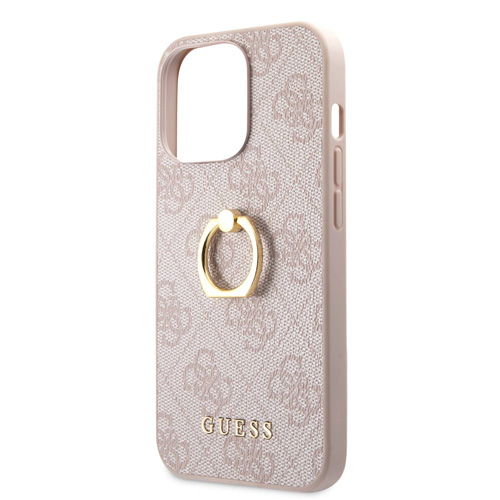 گارد چرمی رینگی iPhone 13 Pro Max طرح Guess PU Leather 4G With Ring Stand