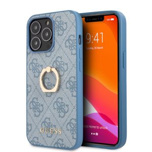 گارد چرمی رینگی iPhone 13 Pro Max طرح Guess PU Leather 4G With Ring Stand