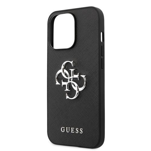 گارد چرمی PU Saffiano آیفون 13 پرو مکس طرح Guess PU Saffiano Big 4G Silver Logo