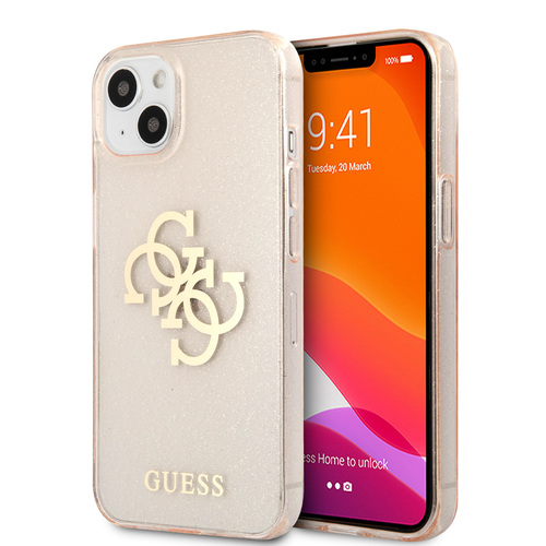 گارد ژله ای اکلیلی iPhone 13 مدل Guess TPU Full Glitter 4G Logo