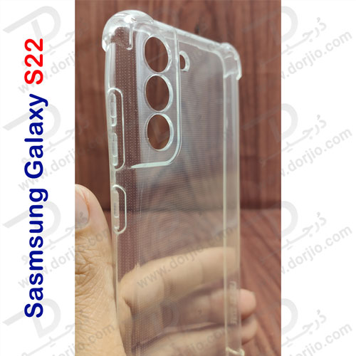 گارد ژله ای ضد ضربه شفاف با پوشش دوربین سامسونگ Galaxy S22