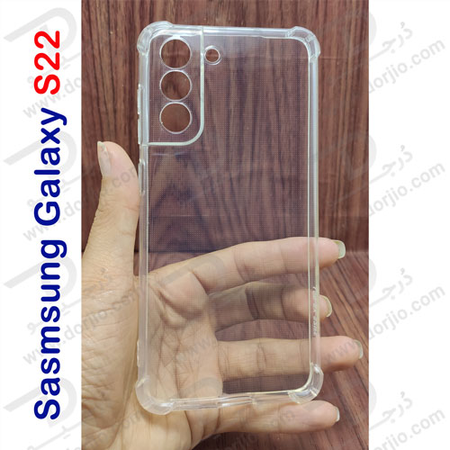 گارد ژله ای ضد ضربه شفاف با پوشش دوربین سامسونگ Galaxy S22