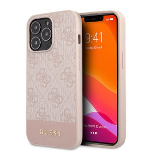 گارد PU طرح دار iPhone 13 Pro Max مدل Guess With Bottom Stripe Metal Logo