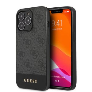 گارد PU طرح دار iPhone 13 Pro Max مدل Guess With Bottom Stripe Metal Logo