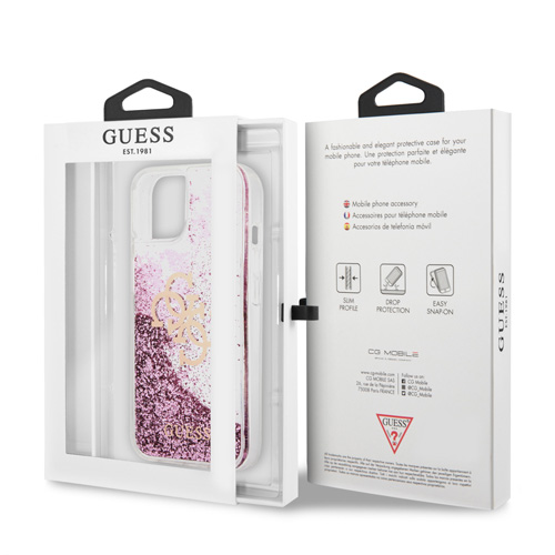قاب شفاف اکلیلی iPhone 13 مدل Guess Glitter 4G Electroplated Logo