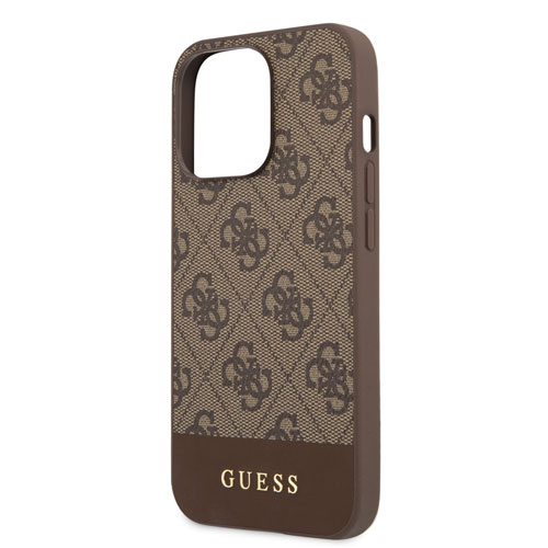 گارد PU طرح دار iPhone 13 Pro Max مدل Guess With Bottom Stripe Metal Logo