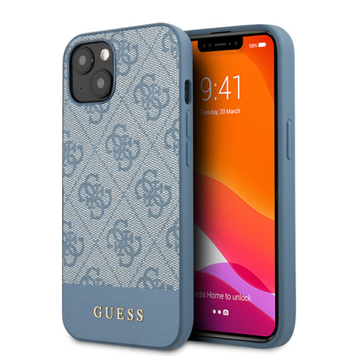 گارد PU طرح دار iPhone 13 مدل Guess With Bottom Stripe Metal Logo