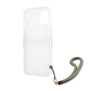 گارد بند دار طرح ماربل iPhone 13 مدل Guess Marble Design And Stripe With Nylon Strap