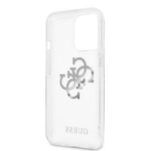 گارد شفاف بند فلزی iPhone 13 Pro مدل Guess 4G Electroplated Logo With Charm