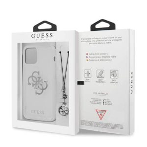 گارد شفاف بند فلزی iPhone 13 مدل Guess 4G Electroplated Logo With Charm