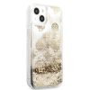 گارد شفاف طرح دار اکلیلی iPhone 13 مدل Guess Glitter Electroplated Peony Logo