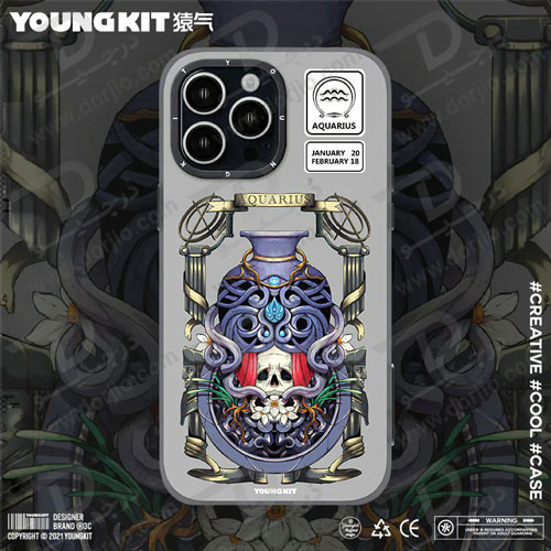 گارد طرح برج دلو iPhone 13 Pro Max مارک YOUNGKIT مدل AQUARIUS