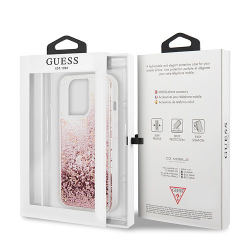 گارد طرح دار اکلیلی iPhone 13 Pro مدل Guess Liquid Glitter 4G Pattern